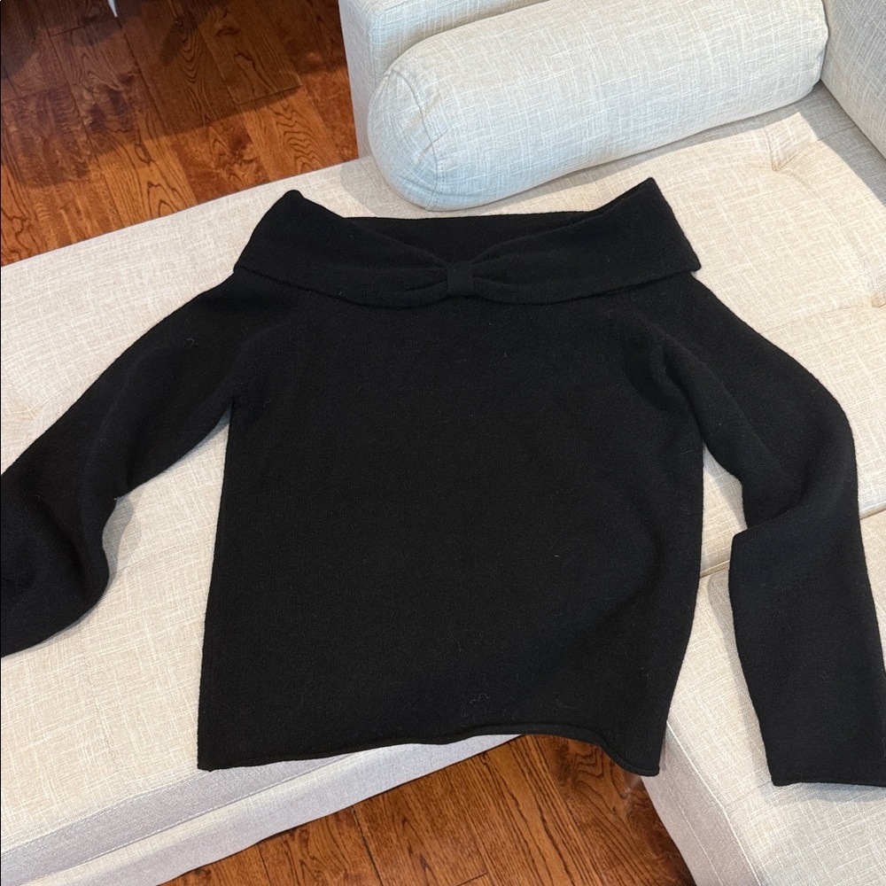 Elegant Black Off-Shoulder Sweater
